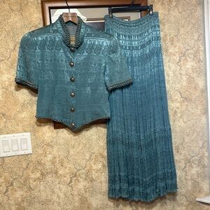 Double D Ranchwear Silver Studded Jacket & Broomskirt